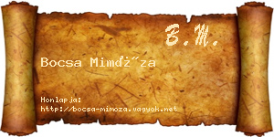 Bocsa Mimóza névjegykártya